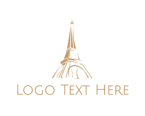 Brown Eiffel Tower logo