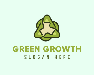 Green Leaf Recycling logo design