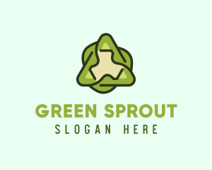 Green Leaf Recycling logo design