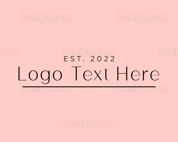 Minimalist Feminine Fashion Logo