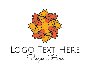 Sun Floral Pattern Logo