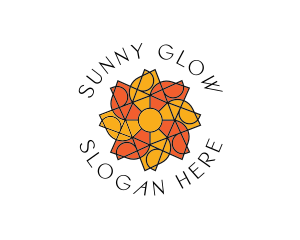 Sun Floral Pattern logo design