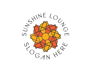 Sun Floral Pattern logo design