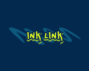 Neon Green Paint Graffiti logo design