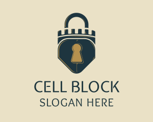 Shield Tower Lock logo design