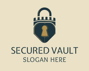 Shield Tower Lock logo design