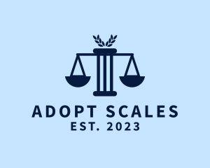 Justice Scale Pillar logo design