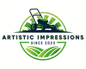 Lawn Mower Trimmer logo design