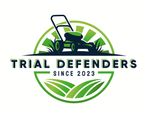 Lawn Mower Trimmer logo design