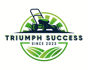 Lawn Mower Trimmer logo design