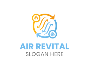 Heating Cooling System  logo design