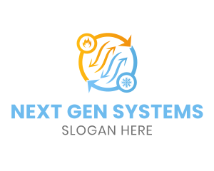 Heating Cooling System  logo