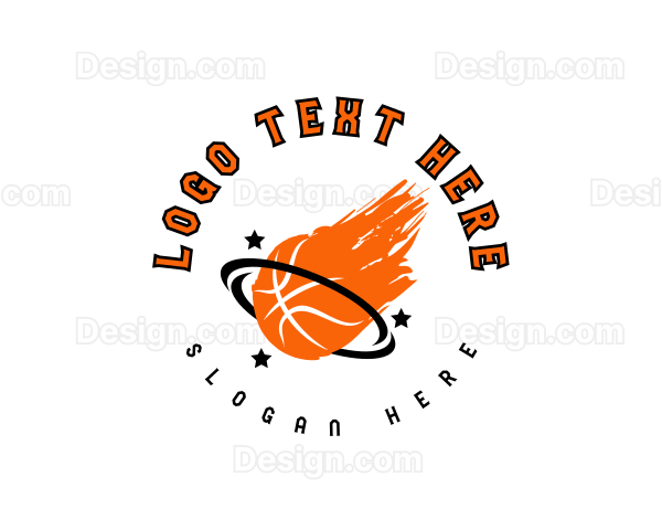 Blazing Basketball Sports Logo