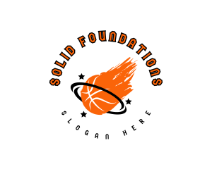 Blazing Basketball Sports Logo