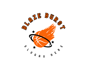 Blazing Basketball Sports logo design