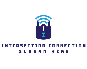 Wifi Padlock Tech Security  logo design