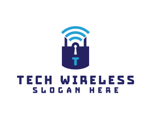 Wifi Padlock Tech Security  logo