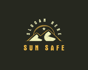 Mountain Sun Hiking logo design