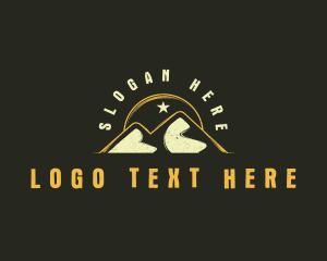 Mountain - Mountain Sun Hiking logo design