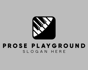 Piano Music Mobile App logo design