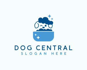 Dog Bath Grooming logo design