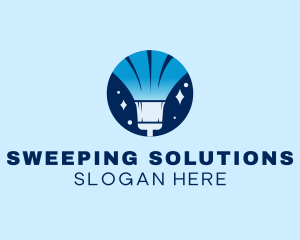 Sparkle Sweep Broom logo design