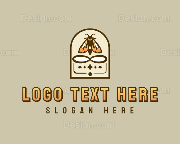 Boho Moth Insect Logo