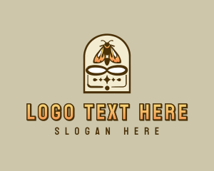 Boho Moth Insect logo