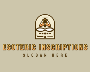 Boho Moth Insect logo design