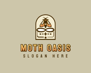 Boho Moth Insect logo design