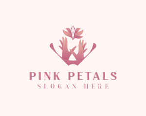 Floral Hands Beauty logo design