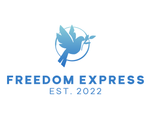 Peace Dove Bird  Freedom logo design