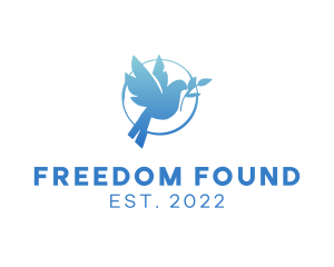 Peace Dove Bird  Freedom logo design