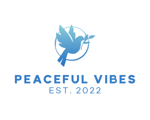 Peace Dove Bird  Freedom logo design