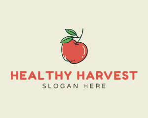 Healthy Apple Fruit logo design