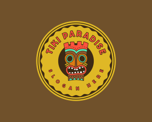 Tribal Tiki Mask logo