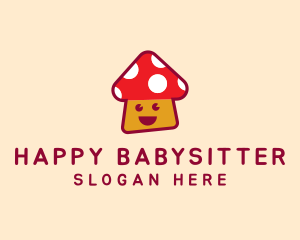 Cute Mushroom Fungi logo design