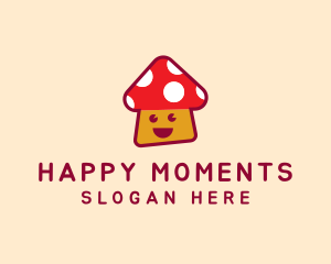 Cute Mushroom Fungi logo design