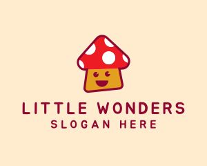 Cute Mushroom Fungi logo design