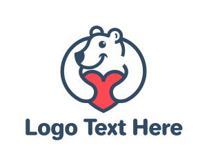 Heart - Bear Hug Heart logo design