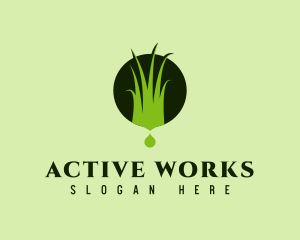 Grass Lawn Landscape  logo design