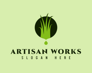 Grass Lawn Landscape  logo design