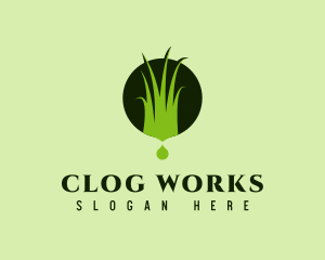 Grass Lawn Landscape  logo design