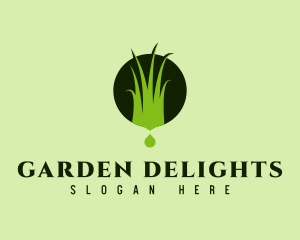 Grass Lawn Landscape  logo design