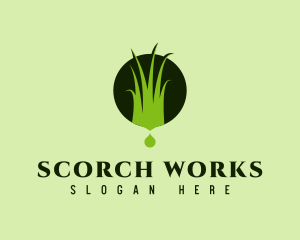 Grass Lawn Landscape  logo design