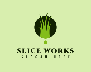 Grass Lawn Landscape  logo design