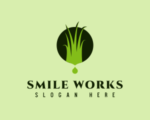 Grass Lawn Landscape  logo design