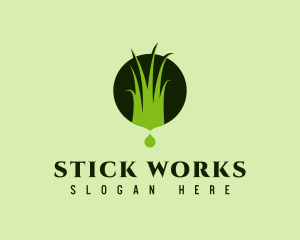 Grass Lawn Landscape  logo design