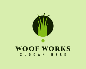 Grass Lawn Landscape  logo design