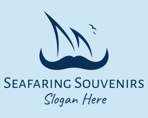 Hipster Sailor Mustache  logo